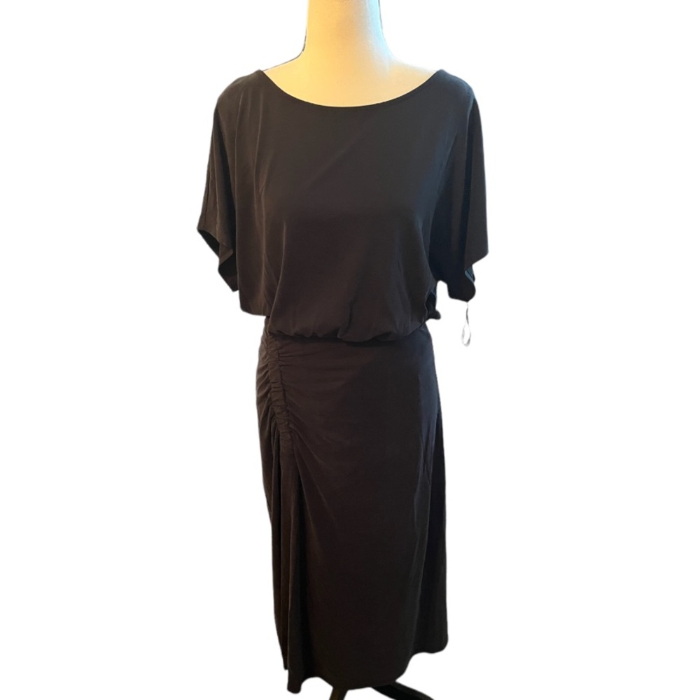 White House Black Market (WHBM) Maxi Dress w/ Ruching in Grey Gray Size Small S